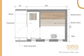 SPAsystem.eu | Sauny ogrodowe - Sauna zewnętrzna model SPA System ZONE Julia / - schemat