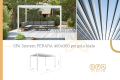 SPAsystem.eu | Zadaszenie Tarasów - pergola ogrodowa kolor biały typ SPA System PERARA 400x300 / 4,0 m front - wymiary i aranżacja